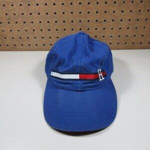 Vintage Tommy Hilfiger womens blue 6 panel Flag strapback hat